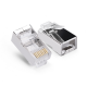 10PCS RJ45 Cable Head Plug Ethernet Plated Network Connector Gold-plated Cat 6 Crimp Network LAN Cable Plugs