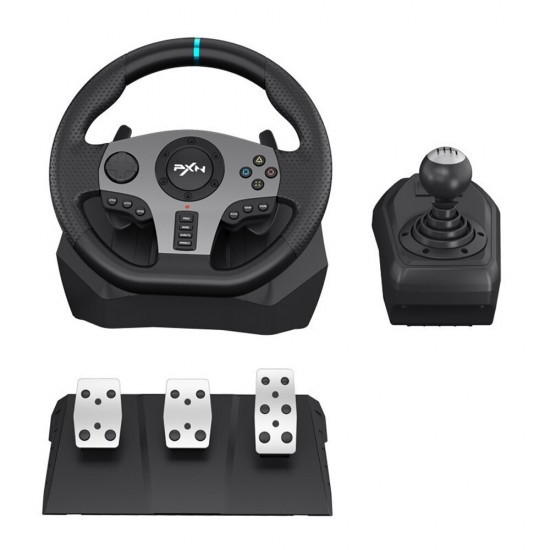 PXN-V9 Gaming Steering Wheel Pedal Vibration Racing Wheel 900° Rotation Game Controller for Xbox One 360 PC PS 3 4 for Nintendo Switch