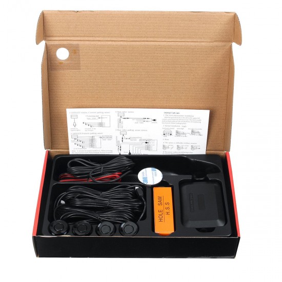 Car Parking Sensor Kit Reversing 4 Sensor Audio Buzzer Alarm Backup Sound Alert Car Parking Sensor Kit Reversing 4 Sensor Audio Buzzer Alarm Backup Sound Alert