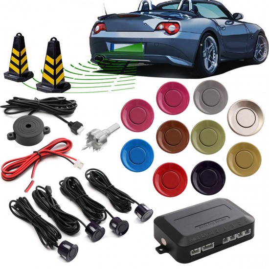 DC 12V 10 Colors PVC Buzzer Display Pure Beep Sound Reversing Car Radar Detector DC 12V 10 Colors PVC Buzzer Display Pure Beep Sound Reversing Car Radar Detector