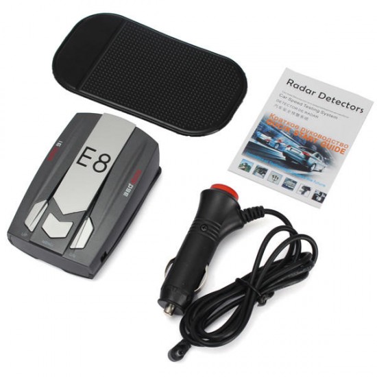 Full Band Scanning Voice Anti-Police LED GPS E8 Radar Detector X K Ka Ct La