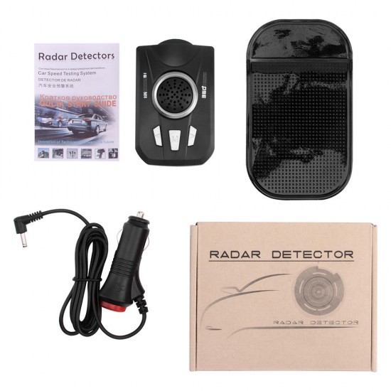 Universal Car Radar M8 Full Band Scanning Radar Voice Alert Warning Detector Speedometer