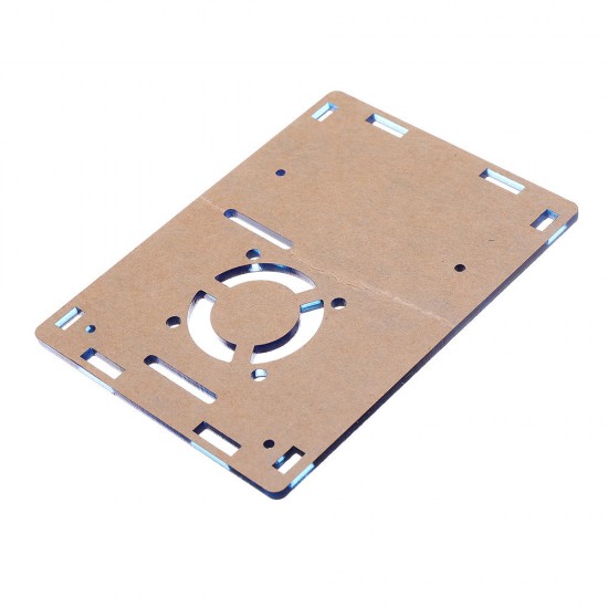 10 Pcs Blue Acrylic Wall Mounted Protective Case Support Cooling Fan for Raspberry Pi 4 Model B
