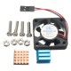 10PCS Copper Aluminium Heat Sink Fan Cooling Kit For Raspberry Pi B+ Raspberry Pi 2 10PCS Copper Aluminium Heat Sink Fan Cooling Kit For Raspberry Pi B+ Raspberry Pi 2