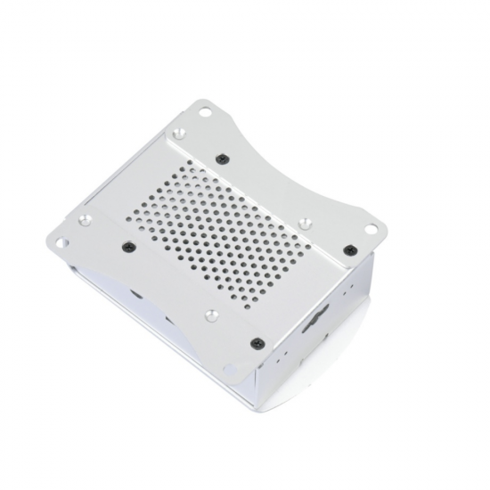 3 Pcs Sliver Aluminum Alloy Case with Cooling Fan Protective Shell Metal Enclosure fit for Raspberry Pi 4 Model B