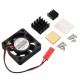 3 Sets Black ABS Case Enclosure Box With Mini Cooling Fan And Heat Sink Kit For Raspberry Pi 3B