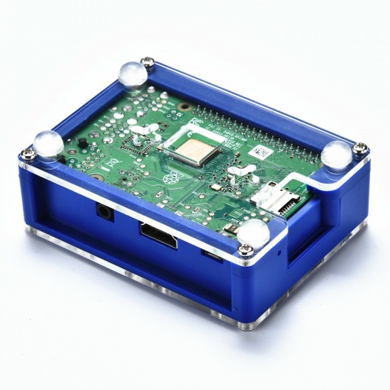 3-in-1 Blue ABS Enclosure Protective Case + Cooling Fan + Heatsink Kit for Raspberry Pi 3B+ / 3B / 2B 3-in-1 Blue ABS Enclosure Protective Case + Cooling Fan + Heatsink Kit for Raspberry Pi 3B+ / 3B / 2B