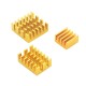 3Pcs Black/Gold/Green/Silver Aluminum Radiator Heat Sink with Back Glue for Raspberry Pi 4B