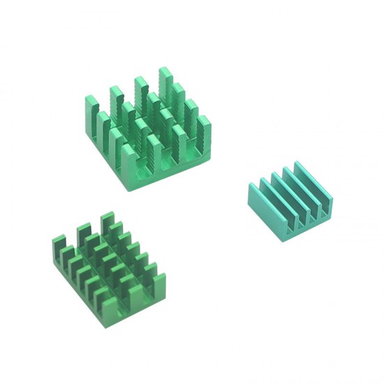 3Pcs Black/Gold/Green/Silver Aluminum Radiator Heat Sink with Back Glue for Raspberry Pi 4B