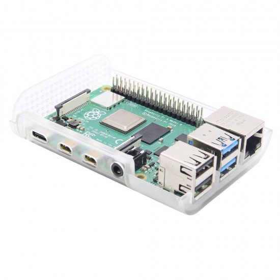 3pcs Transparent Protective ABS Case Support Cooling Fan for Raspberry Pi 4 Model B 3pcs Transparent Protective ABS Case Support Cooling Fan for Raspberry Pi 4 Model B