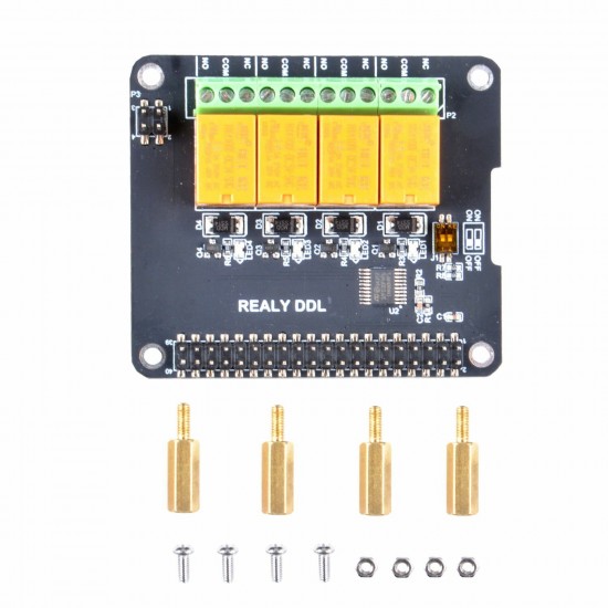 4 Channel Relay HAT Module Board For Raspberry Pi 3B/3B+(Plus) 4 Channel Relay HAT Module Board For Raspberry Pi 3B/3B+(Plus)