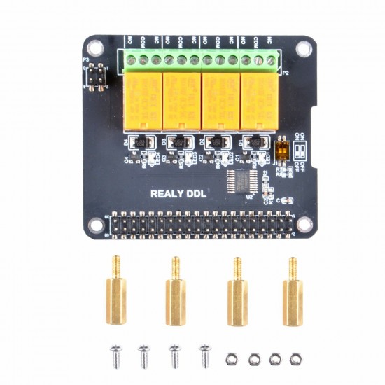 4 Channel Relay HAT Module Board For Raspberry Pi 3B/3B+(Plus)