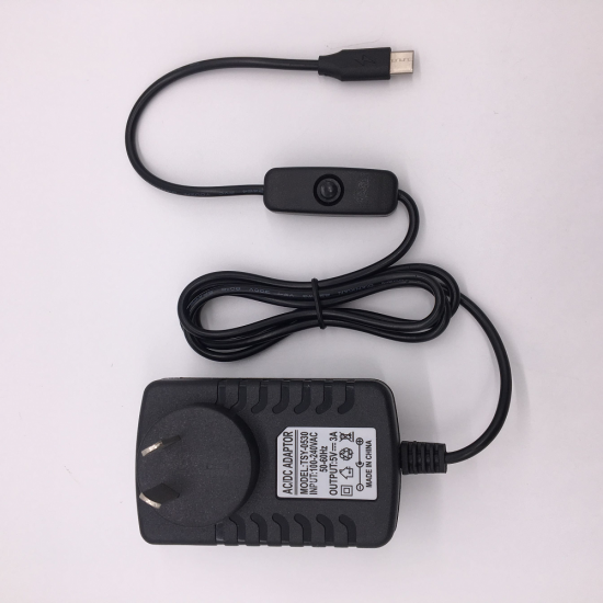 5V 3A Type-C Power Supply US/EU/AU/UK Plug with ON/OFF Switch Power Supply Connector for Raspberry Pi 4 5V 3A Type-C Power Supply US/EU/AU/UK Plug with ON/OFF Switch Power Supply Connector for Raspberry Pi 4
