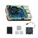 6 Layer Rainbow Case with Cooling Fan and Heatsink for Raspberry Pi 4B