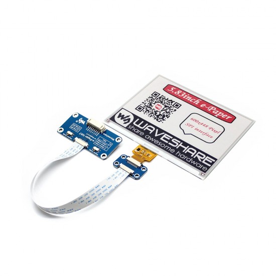 600x448 5.83inch E-Ink Display e-Paper HAT(B) for Raspberry Pi Red/Black/White Color SPI Interface 600x448 5.83inch E-Ink Display e-Paper HAT(B) for Raspberry Pi Red/Black/White Color SPI Interface