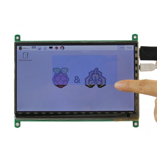 7 Inch 800x480 TFT LCD HD Capacitive Touch Display With Acrylic Stander Bracket For Raspberry Pi 3B/2B/B/B+ 7 Inch 800x480 TFT LCD HD Capacitive Touch Display With Acrylic Stander Bracket For Raspberry Pi 3B/2B/B/B+