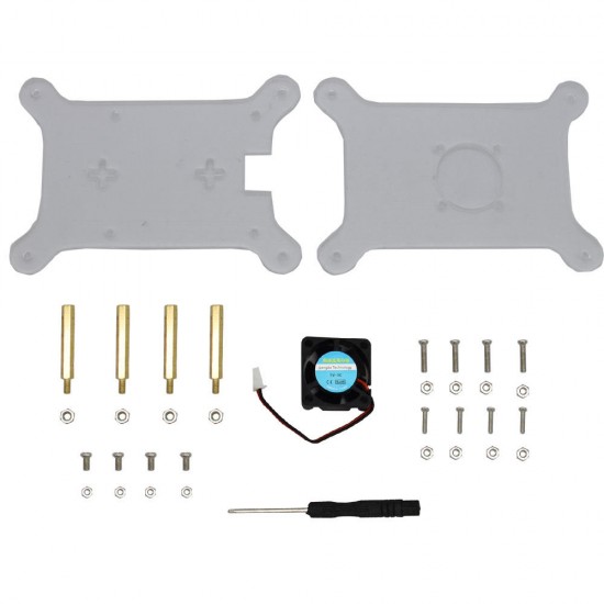 Acrylic Case Protetive Shell with Cooling Fan for Raspberry Pi 4 Model B/3B+/3B/2B Acrylic Case Protetive Shell with Cooling Fan for Raspberry Pi 4 Model B/3B+/3B/2B