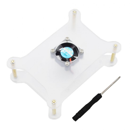 Acrylic Case Protetive Shell with Cooling Fan for Raspberry Pi 4 Model B/3B+/3B/2B Acrylic Case Protetive Shell with Cooling Fan for Raspberry Pi 4 Model B/3B+/3B/2B