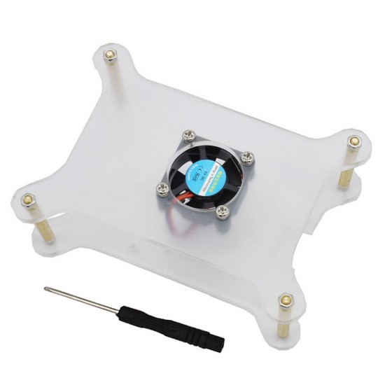 Acrylic Case Protetive Shell with Cooling Fan for Raspberry Pi 4 Model B/3B+/3B/2B Acrylic Case Protetive Shell with Cooling Fan for Raspberry Pi 4 Model B/3B+/3B/2B