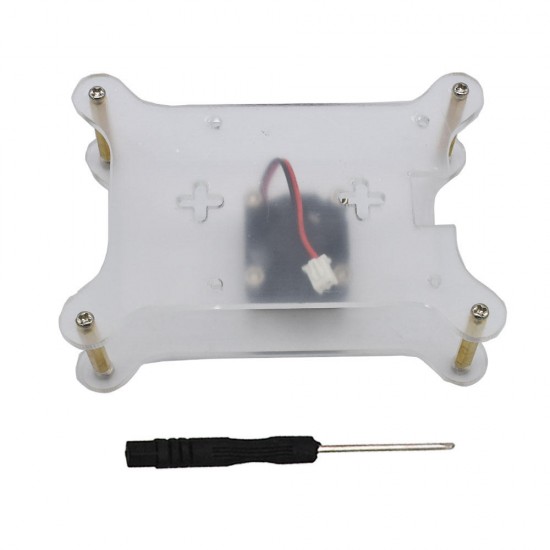 Acrylic Case Protetive Shell with Cooling Fan for Raspberry Pi 4 Model B/3B+/3B/2B Acrylic Case Protetive Shell with Cooling Fan for Raspberry Pi 4 Model B/3B+/3B/2B