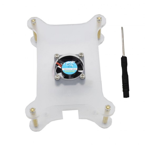Acrylic Case Protetive Shell with Cooling Fan for Raspberry Pi 4 Model B/3B+/3B/2B Acrylic Case Protetive Shell with Cooling Fan for Raspberry Pi 4 Model B/3B+/3B/2B