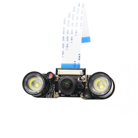 Adjustable Focus HD 175 Degree Wide Angle Panoramic Camera Module + 2 LED Board For Raspberry Pi
