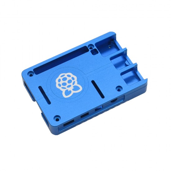 Aluminum Alloy Case Ultra-thin CNC Metal Shell Passive Cooling Blue Enclosure Box for Raspberry Pi 4 Model B