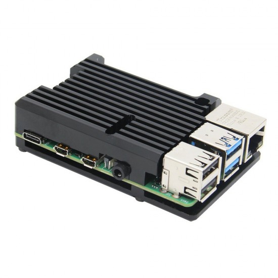 Armor Aluminum Alloy Case Protective Shell Metal Enclosure for Raspberry Pi 4 Model B Only Armor Aluminum Alloy Case Protective Shell Metal Enclosure for Raspberry Pi 4 Model B Only