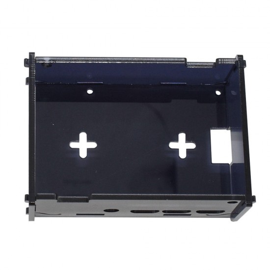 Black DIY Acrylic Case Box Shell with Screw and Black Big Copper Aluminum Heatsink for 3.5 Inch TFT Screen Raspberry Pi 4B
