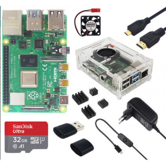 2GB RAM Raspberry Pi 4B + Cover Box + Power Supply + 32/64GB Memory Card +Micro HDMI DIY Kit 2GB RAM Raspberry Pi 4B + Cover Box + Power Supply + 32/64GB Memory Card +Micro HDMI DIY Kit