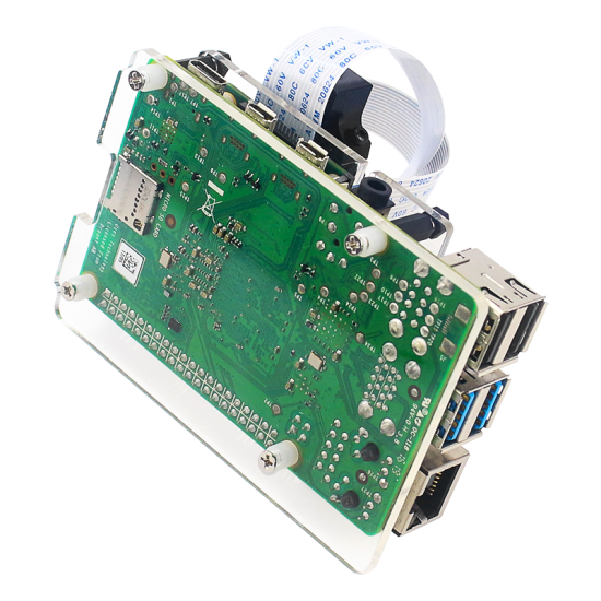 Tranparent Protective Case Support Adding Official Camera Base for Raspberry Pi