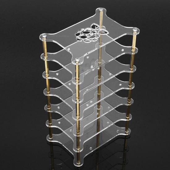 Clear Acrylic 6 Layer Cluster Case Shelf Stack For Raspberry Pi 4/3/2 B and B+ Clear Acrylic 6 Layer Cluster Case Shelf Stack For Raspberry Pi 4/3/2 B and B+