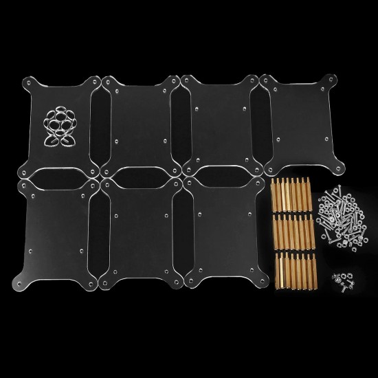 Clear Acrylic 6 Layer Cluster Case Shelf Stack For Raspberry Pi 4/3/2 B and B+ Clear Acrylic 6 Layer Cluster Case Shelf Stack For Raspberry Pi 4/3/2 B and B+