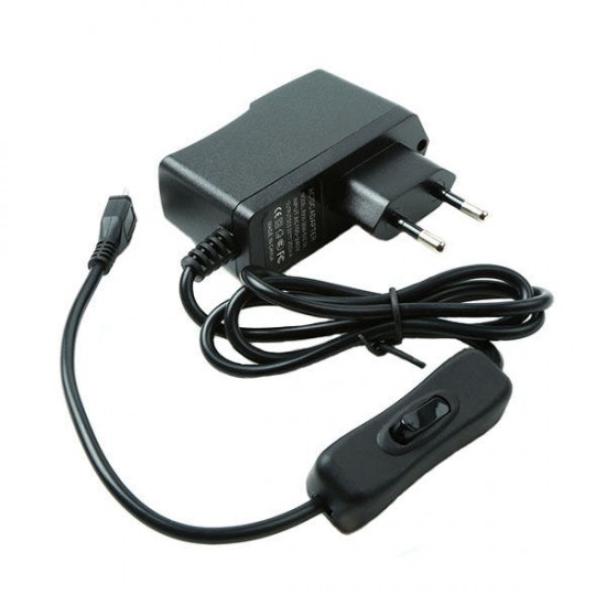 EU Standard 5V 2.5A Power Supply With Power Switch Charger For Raspberry Pi EU Standard 5V 2.5A Power Supply With Power Switch Charger For Raspberry Pi