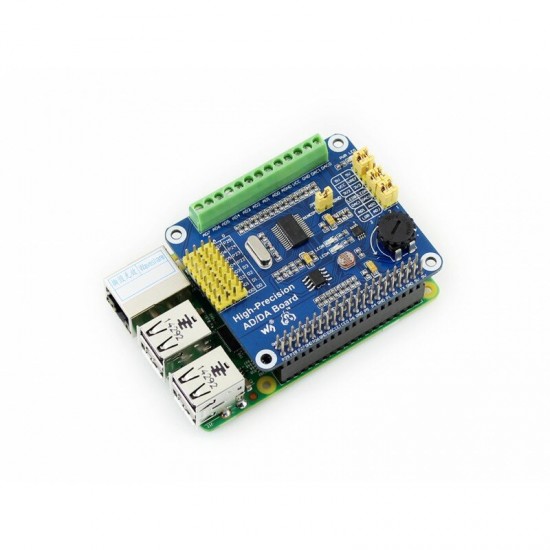 High-Precision ADS1256 DAC8552 AD/DA Expansion Board for Raspberry Pi High-Precision ADS1256 DAC8552 AD/DA Expansion Board for Raspberry Pi