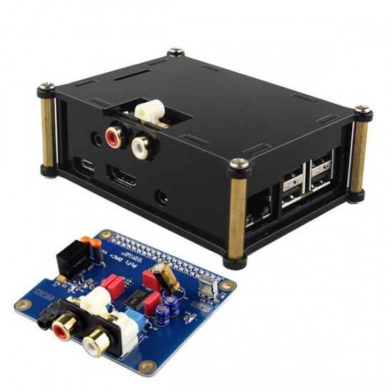 PiFi HIFI DAC+ Digital Audio Card Pinboard With Case For Raspberry Pi 2 Model B / B+ / A+