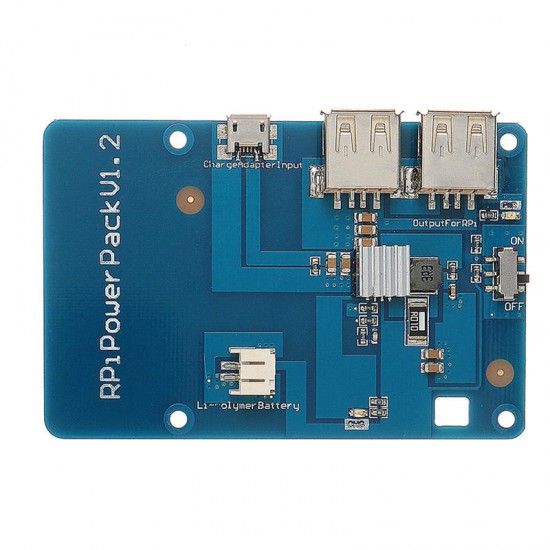 Power Pack V1.2 Lithium Battery Expansion Board With USB Hub For Raspberry Pi / Cell Phone Charging