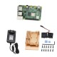 Raspberry Pi 4B 2G RAM Mainboard With Black/Gold/Sliver Aluminum CNC Alloy Protective Case + Double Cooling Fan + Power Supply EU Plug