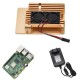 Raspberry Pi 4B 2G RAM Mainboard With Black/Gold/Sliver Aluminum CNC Alloy Protective Case + Double Cooling Fan + Power Supply EU Plug