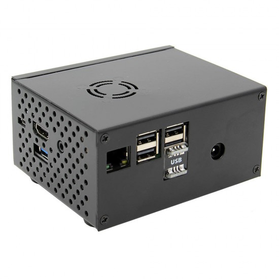 Raspberry Pi X820 V3.0 SSD&HDD SATA Storage Board Matching Metal Case / Enclosure + Power Control Switch + Cooling Fan Kit