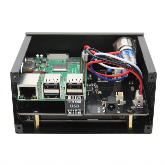 Raspberry Pi X820 V3.0 SSD&HDD SATA Storage Board Matching Metal Case / Enclosure + Power Control Switch + Cooling Fan Kit