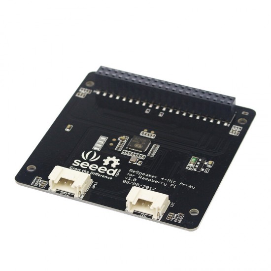 4-Mic Array AI Voice Quad-microphone Expansion Board for Raspberry Pi 4B 4-Mic Array AI Voice Quad-microphone Expansion Board for Raspberry Pi 4B