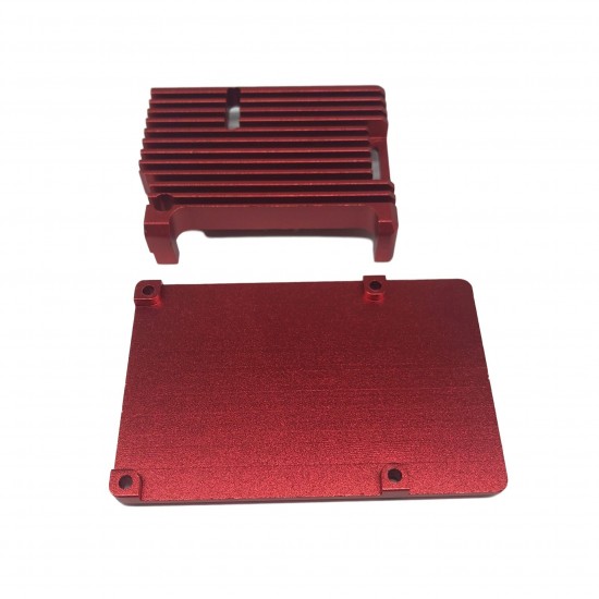 Reinforced Aluminum Alloy Protective Case Armor Cover Heat Dissipation for Raspberry Pi 4B