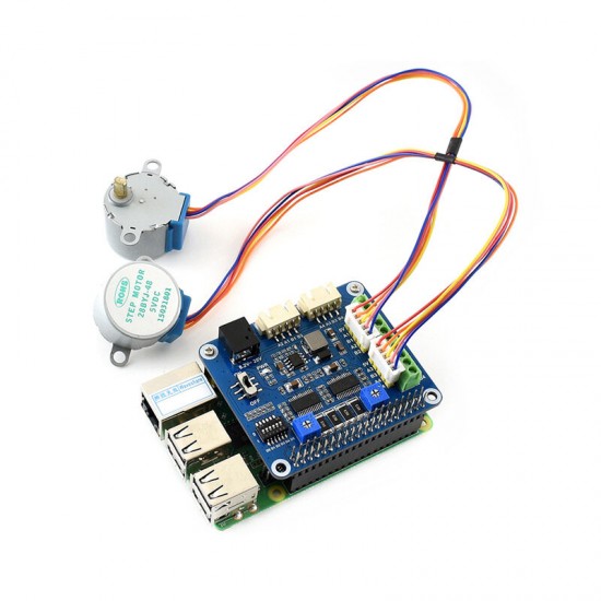 Stepper Motor HAT for Raspberry Pi DRV8825 Drives Two Stepper Motors Up to 1/32 Microstepping