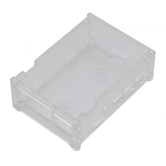 Transparent DIY Acrylic Case Box Shell with Screw and Black Thin Copper Aluminum Heatsink for 3.5 Inch TFT Screen Raspberry Pi 4B