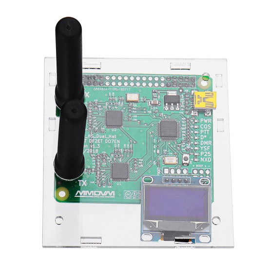 USB Communication Duplex MMDVM Hotspot Support P25 DMR YSF + OLED Screen + 2PCS Antenna + Case For Raspberry Pi USB Communication Duplex MMDVM Hotspot Support P25 DMR YSF + OLED Screen + 2PCS Antenna + Case For Raspberry Pi