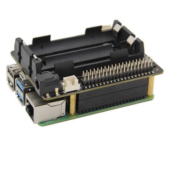 X725 UPS HAT + Safe Shutdown + Wake on Lan Power Management Expansion Board with Auto Power On Function for Raspberry Pi 4B/3B+/3B