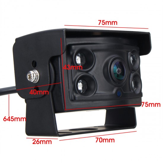 4 Pin CCD 150° 4 LED Night Vision Waterproof Car Rear View Camera For Truck