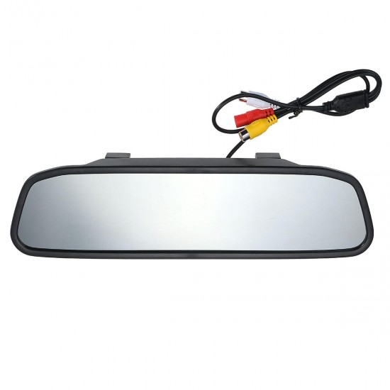 4.3inch Car LCD TFT Mirror Rear View Monitor 4LED Night Vision Rear View Camera