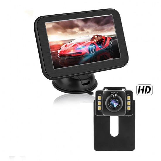 5 Inch HD with Magnetic Stand Waterproof Wireless Reversing Rear Lens + Display Car Rear View Camera